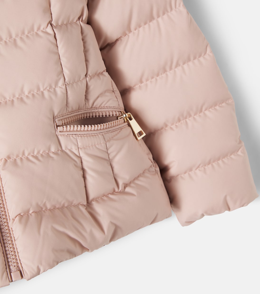 Moncler Enfant - Boedette shearling-trimmed hooded down jacket
