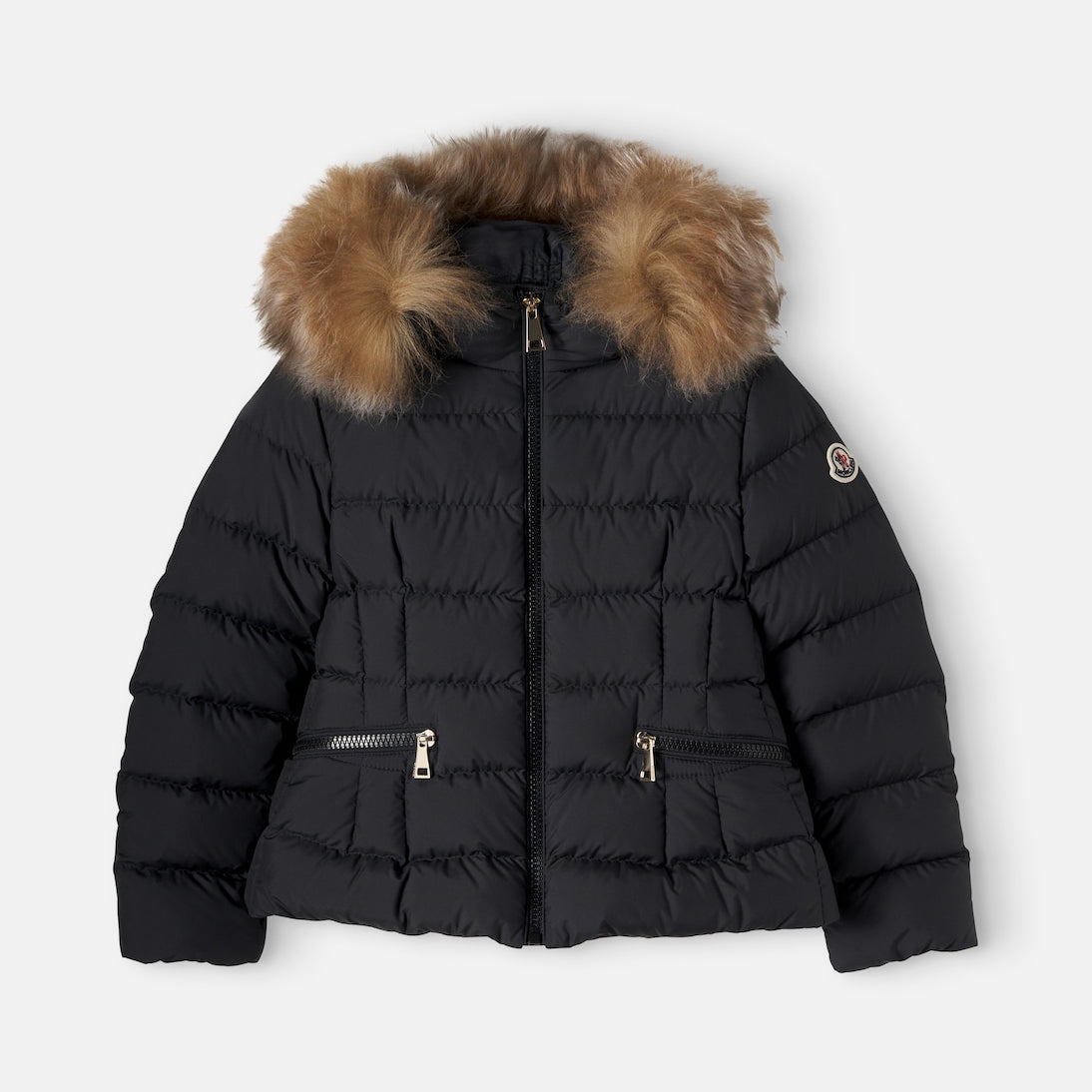 Moncler Enfant - Boedette shearling-trimmed hooded down jacket