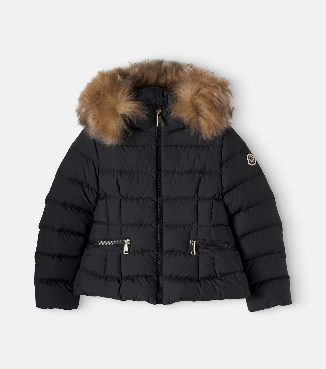 Moncler Enfant - Boedette shearling-trimmed hooded down jacket