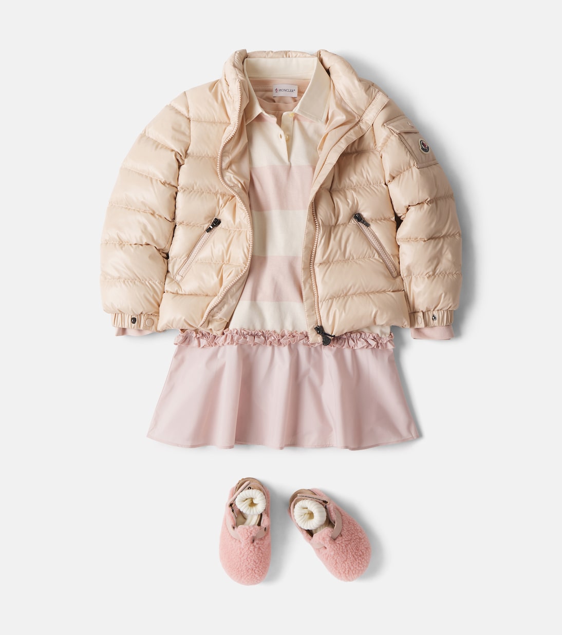 Moncler Enfant - Striped cotton jersey polo dress