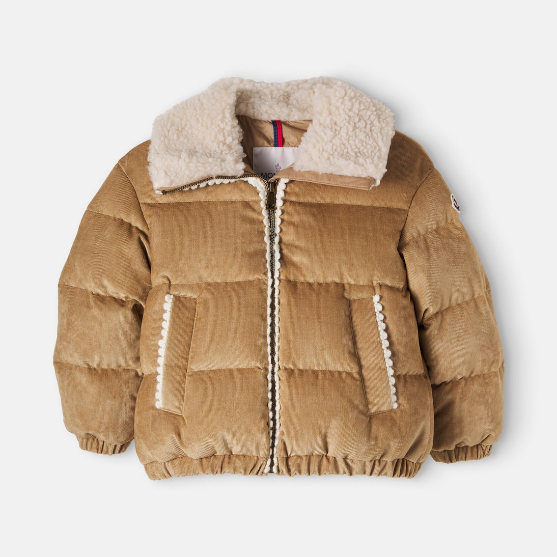 Moncler Enfant - Teddy-trimmed cotton corduroy down jacket