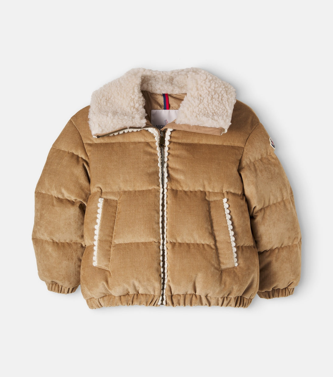 Moncler Enfant - Teddy-trimmed cotton corduroy down jacket