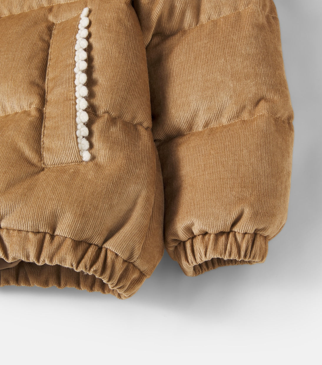 Moncler Enfant - Teddy-trimmed cotton corduroy down jacket