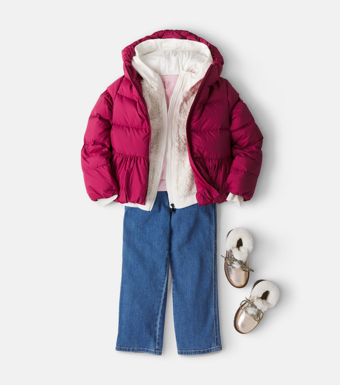 Moncler Enfant - Elusia ruffled down jacket