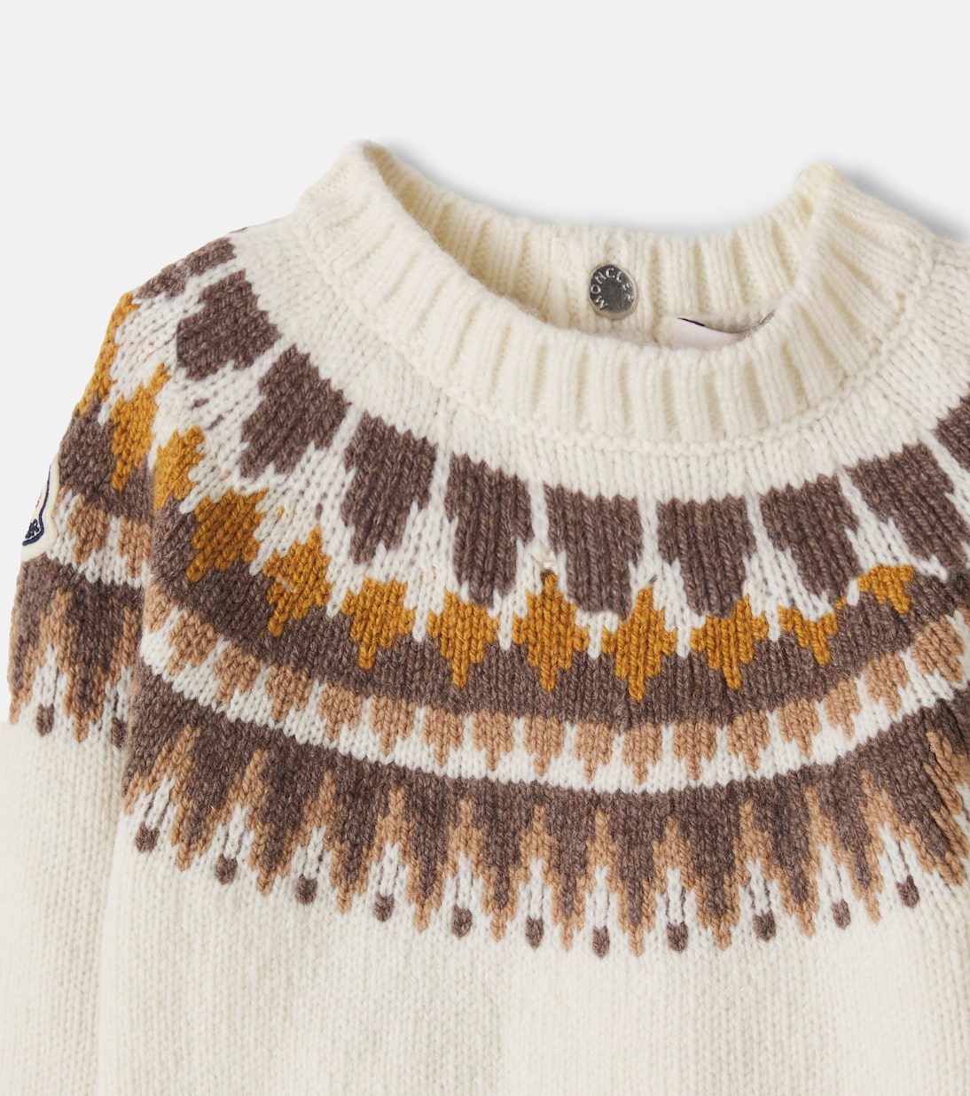 Moncler Enfant - Baby jacquard wool and cashmere sweater