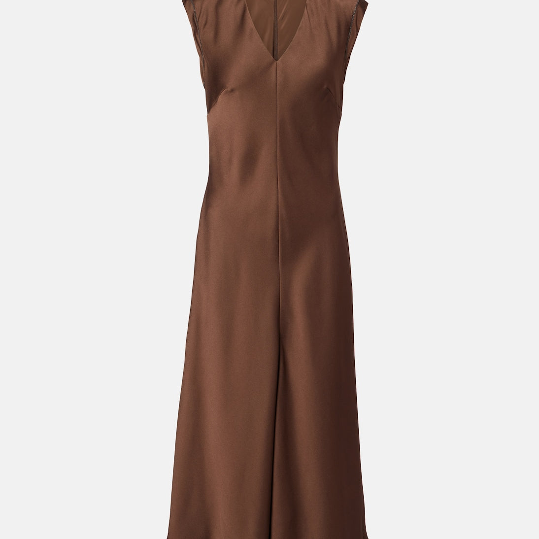 Brunello Cucinelli - Monili satin midi dress