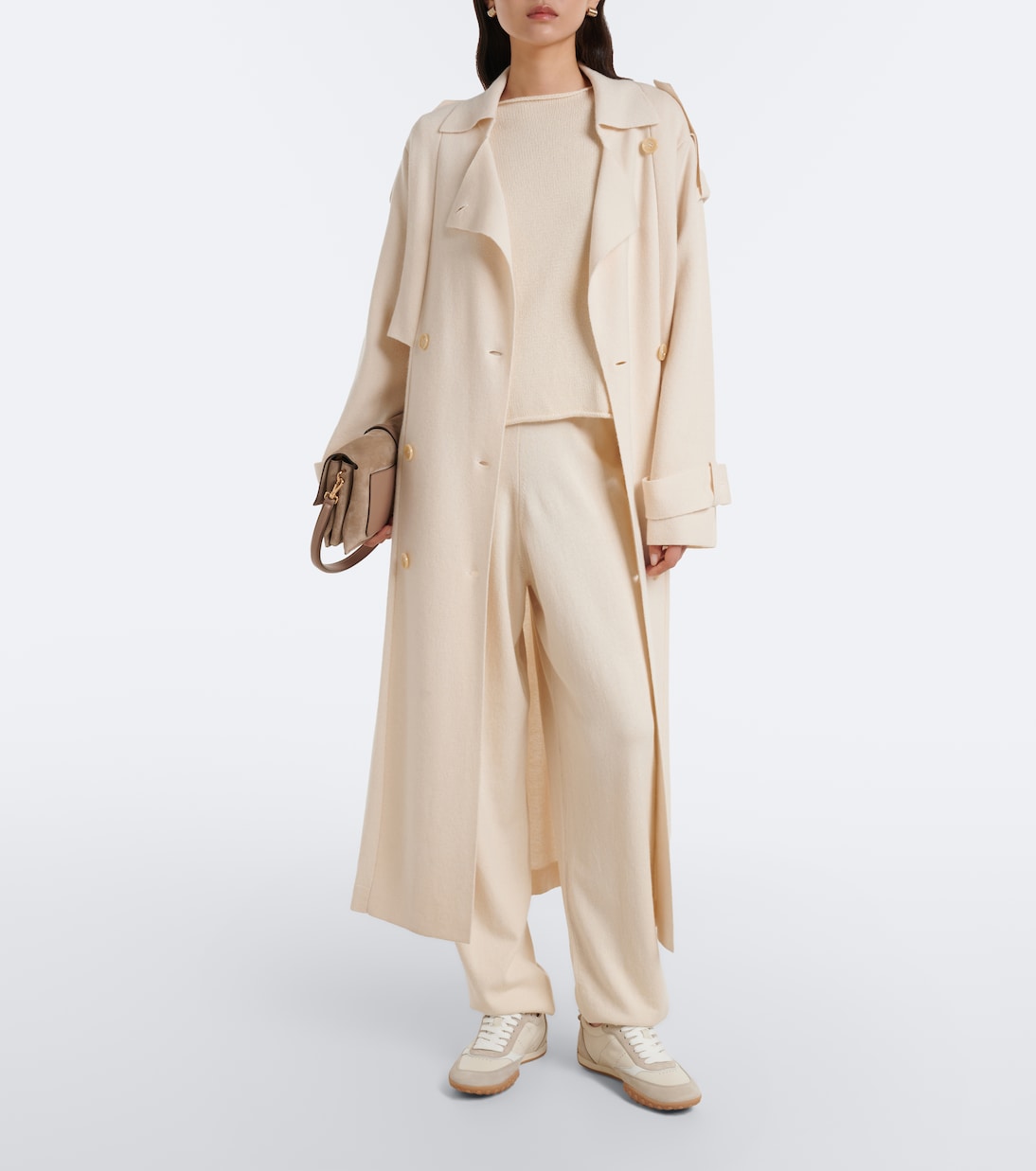 Tod's - Suede-trimmed leather sneakers