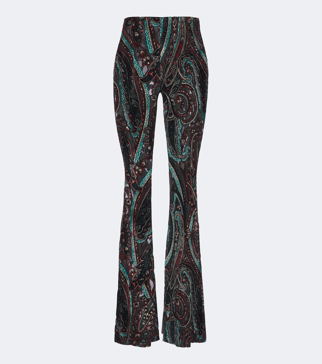 Etro - Patch-appliqué paisley flared pants
