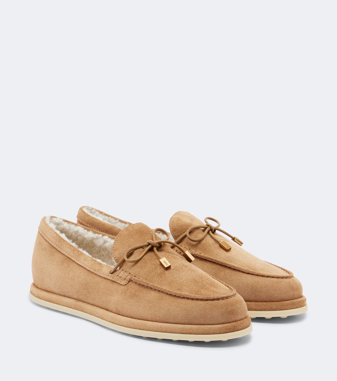 Tod's - Gommino shearling-lined suede boat shoes