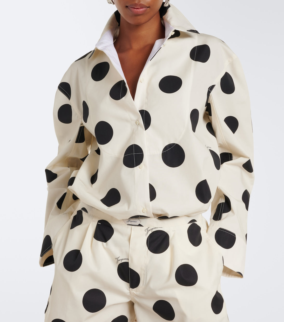 Jacquemus - Citta polka-dot cotton shirt