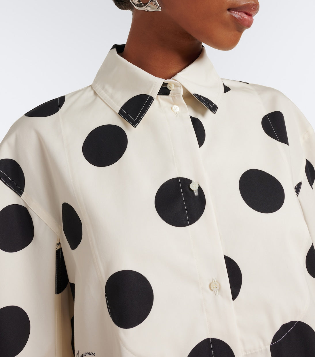 Jacquemus - Citta polka-dot cotton shirt