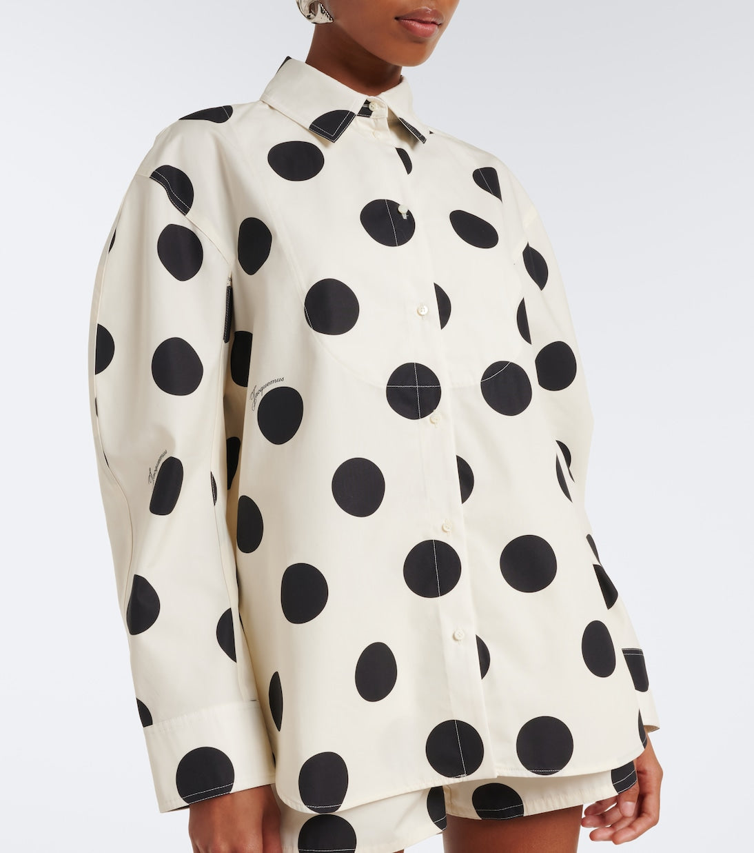 Jacquemus - Citta polka-dot cotton shirt