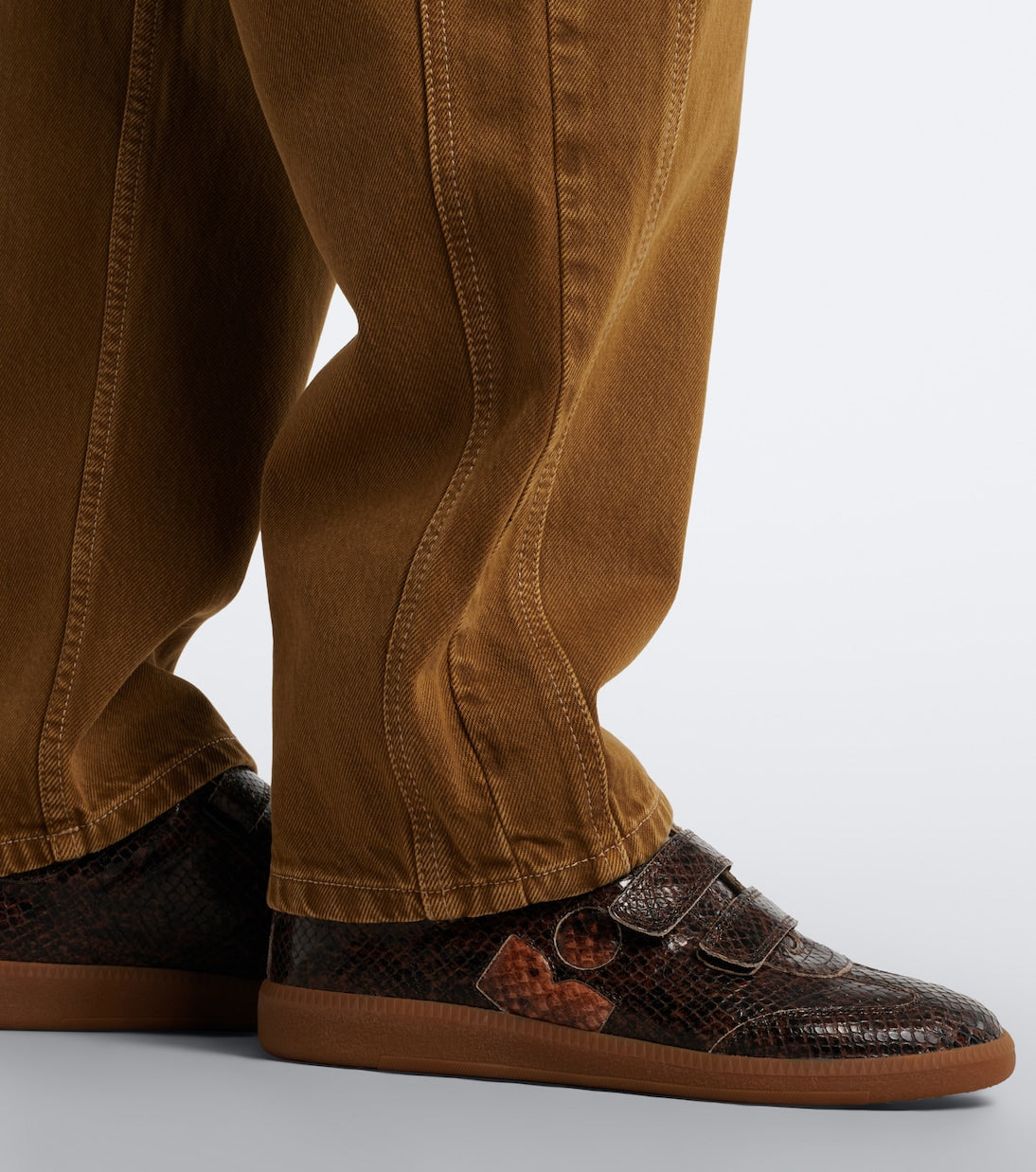 Isabel Marant - Beth snake-effect leather sneakers