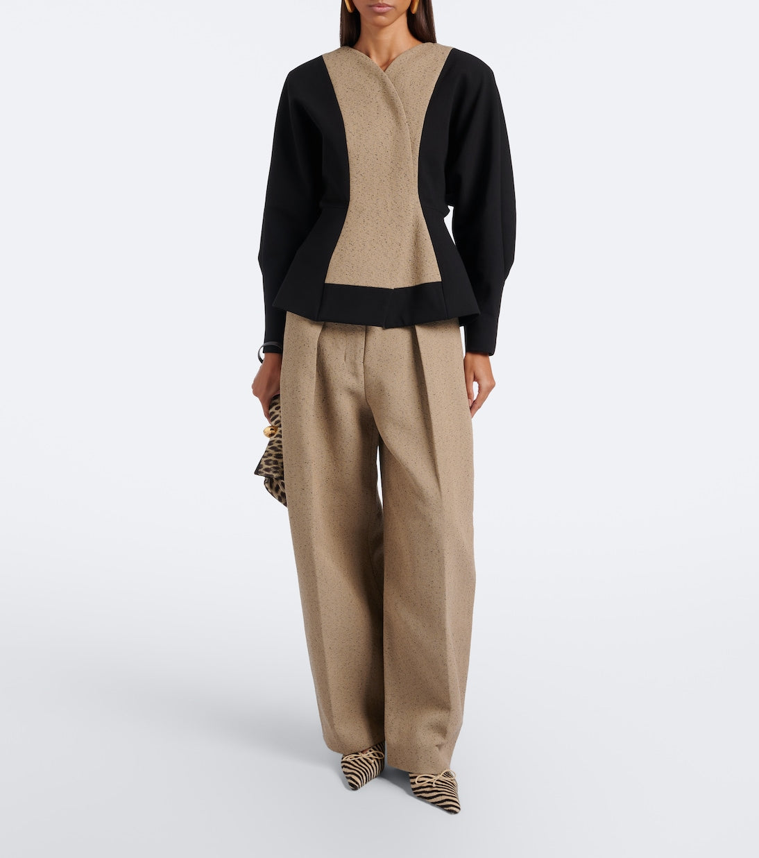 Jacquemus - Ovalo cotton and wool-blend barrel-leg pants