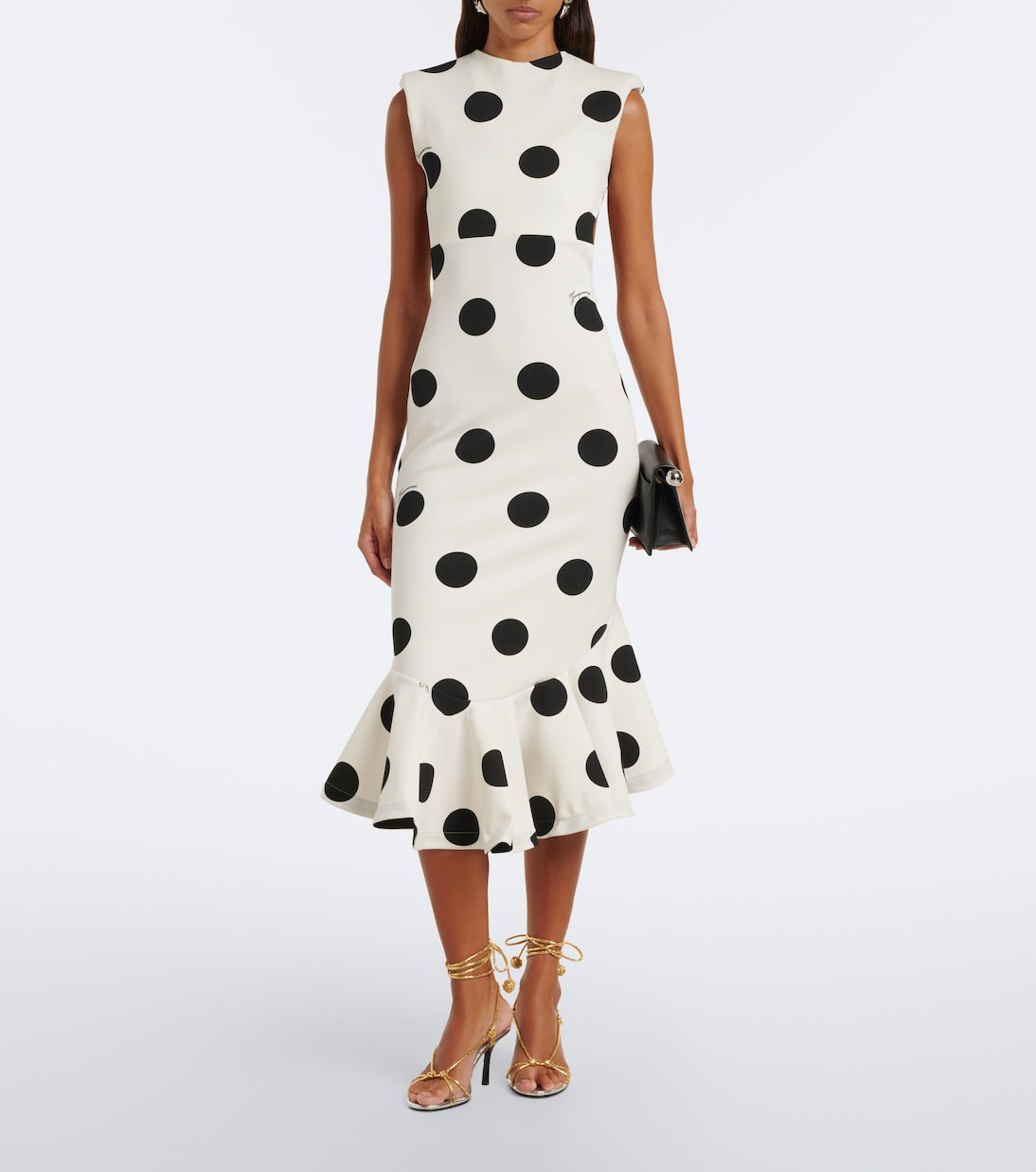 Jacquemus - Palmier polka-dot jersey midi dress