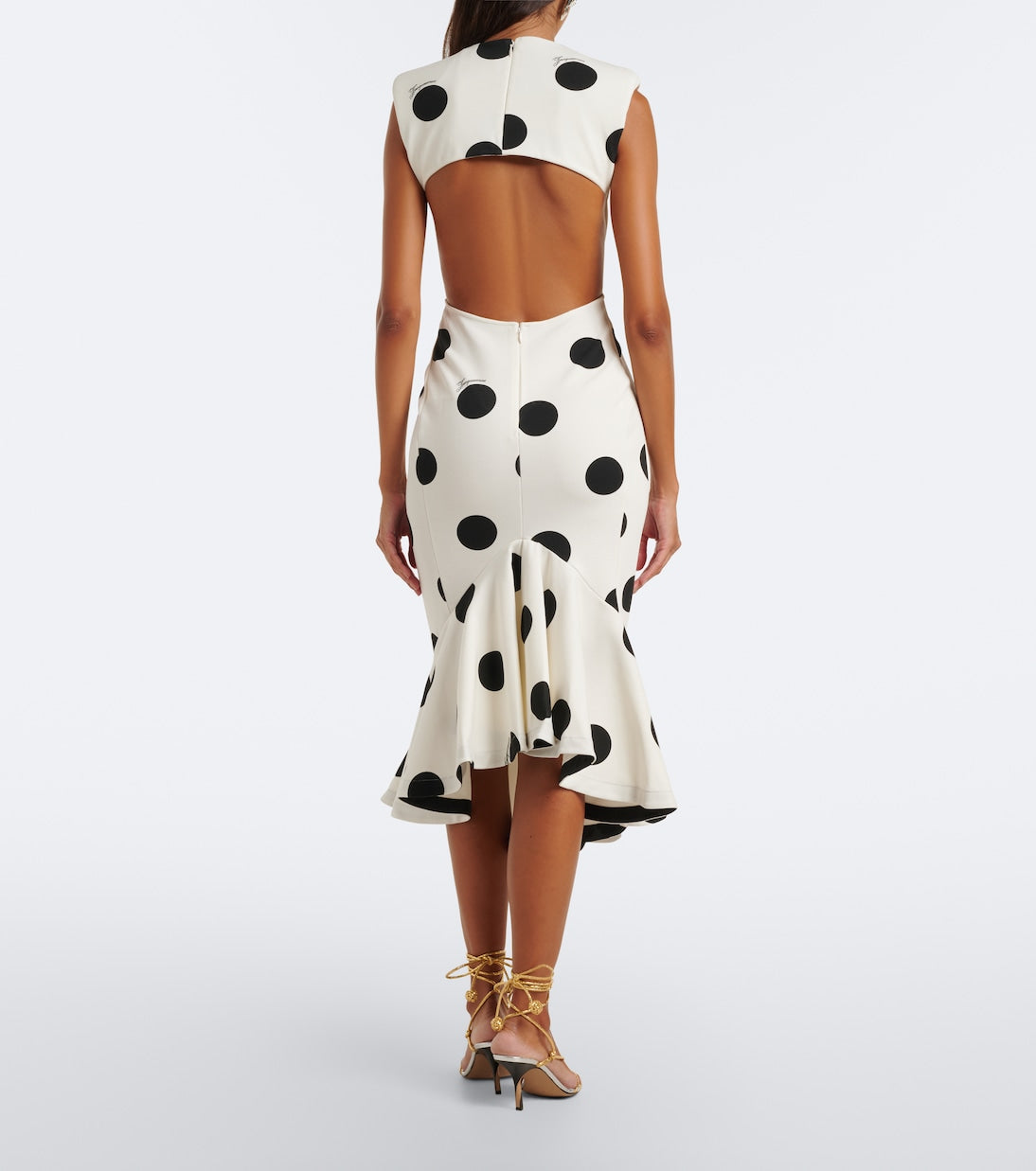 Jacquemus - Palmier polka-dot jersey midi dress