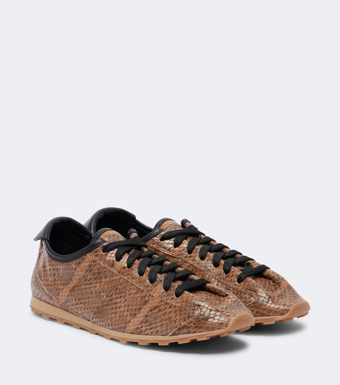 Jacquemus - Tennis snake-effect leather sneakers