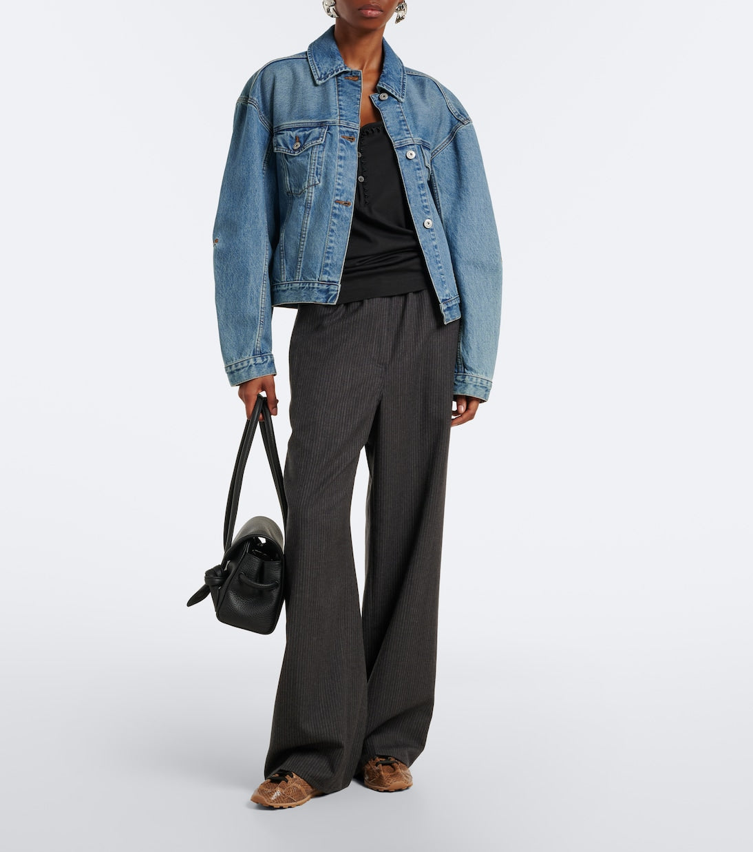 Jacquemus - Tennis snake-effect leather sneakers
