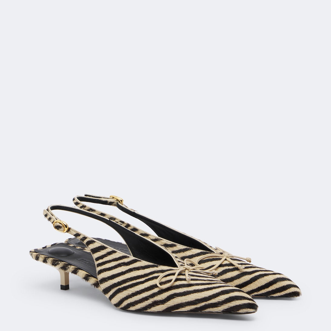Jacquemus - Cubisto calf hair slingback pumps