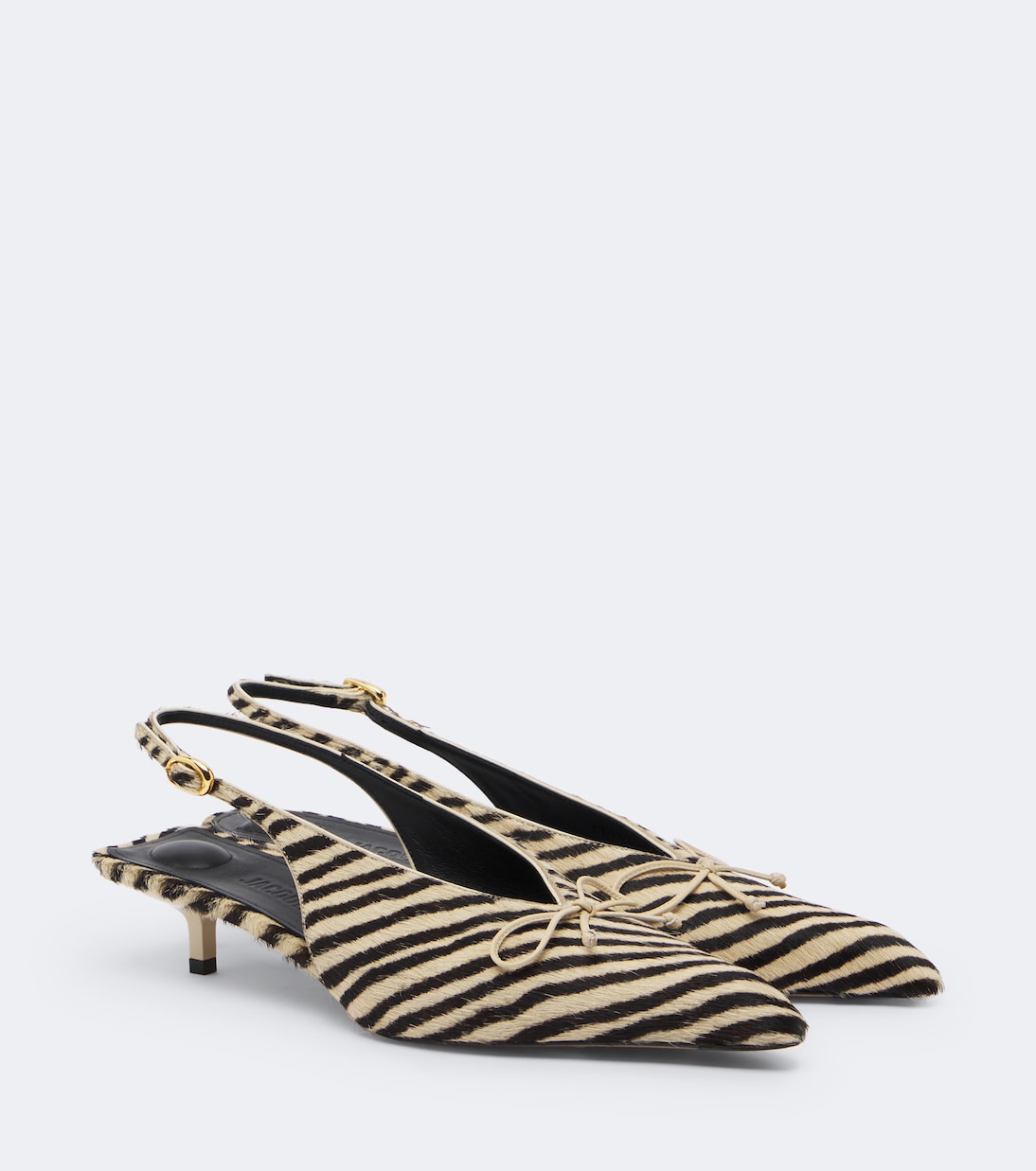 Jacquemus - Cubisto calf hair slingback pumps