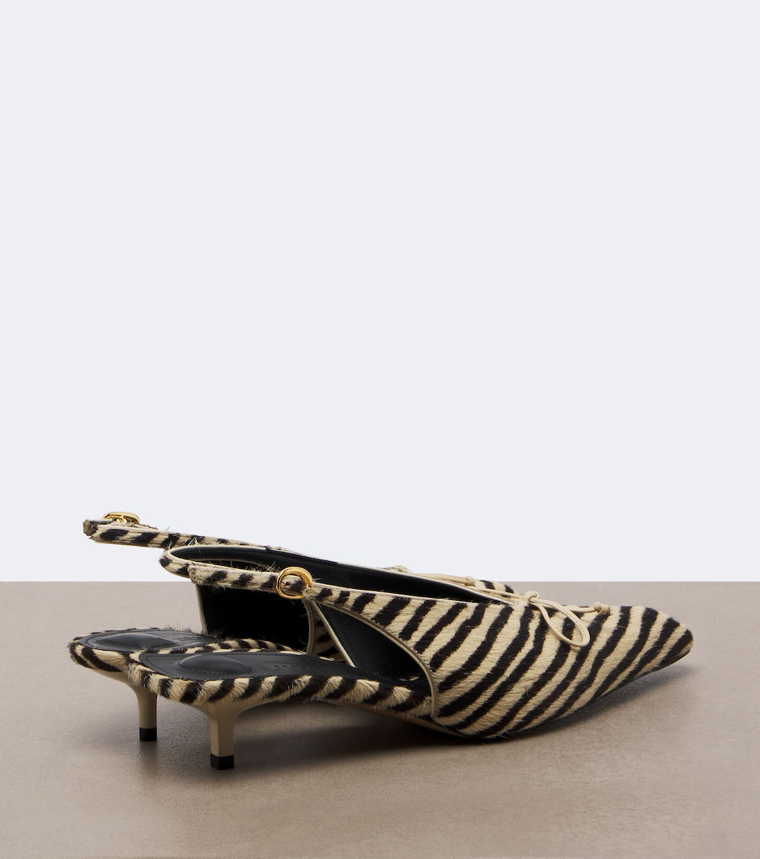 Jacquemus - Cubisto calf hair slingback pumps