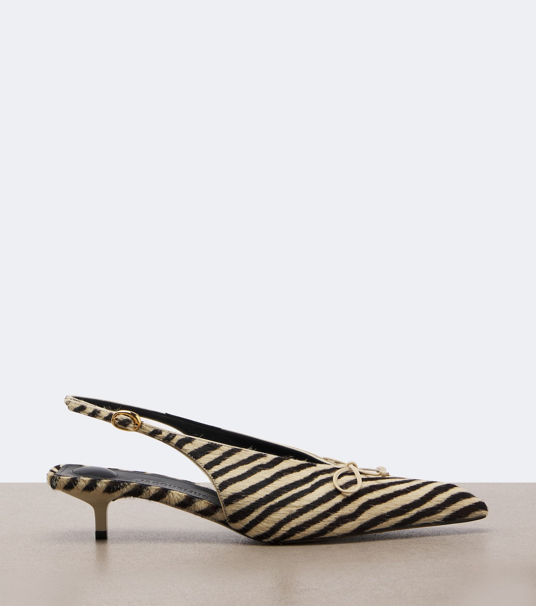 Jacquemus - Cubisto calf hair slingback pumps