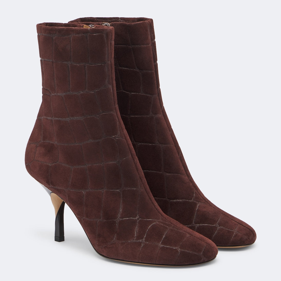 Jacquemus - Collant croc-effect suede ankle boots