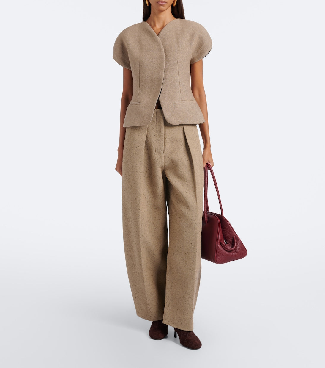Jacquemus - Collant croc-effect suede ankle boots
