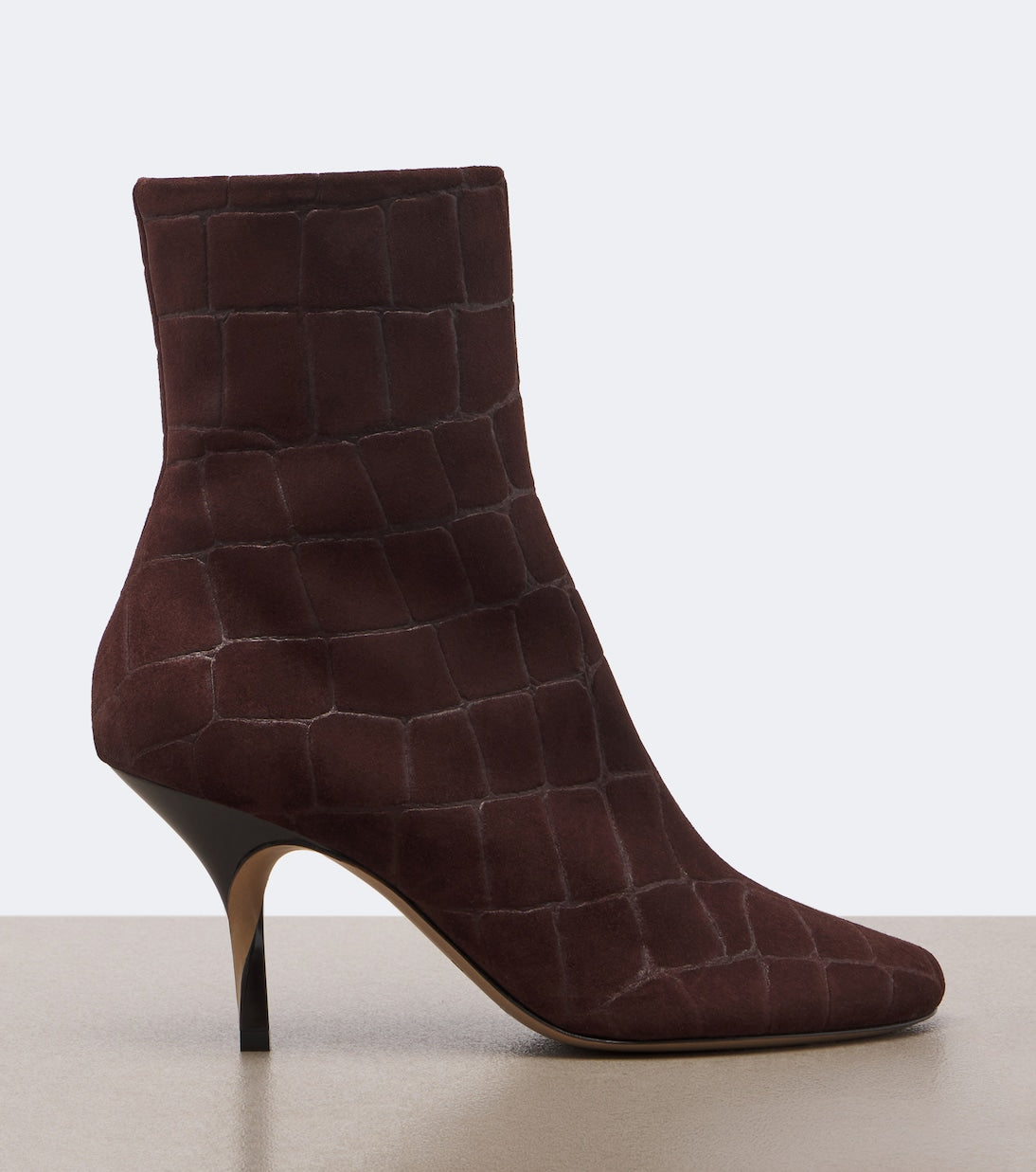 Jacquemus - Collant croc-effect suede ankle boots