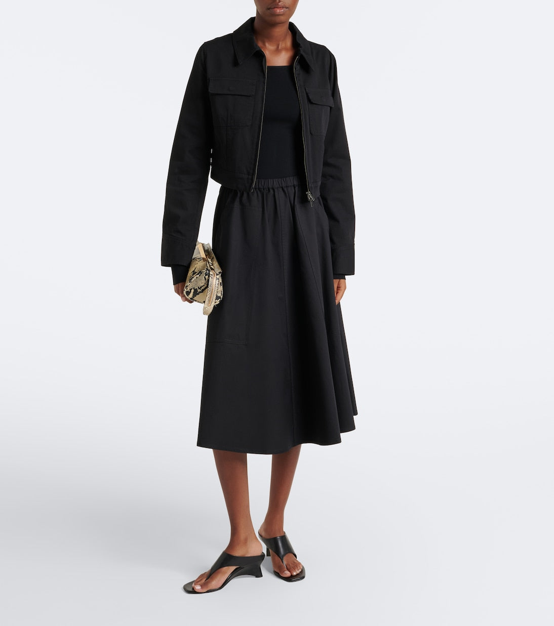 Vince - Cotton midi skirt