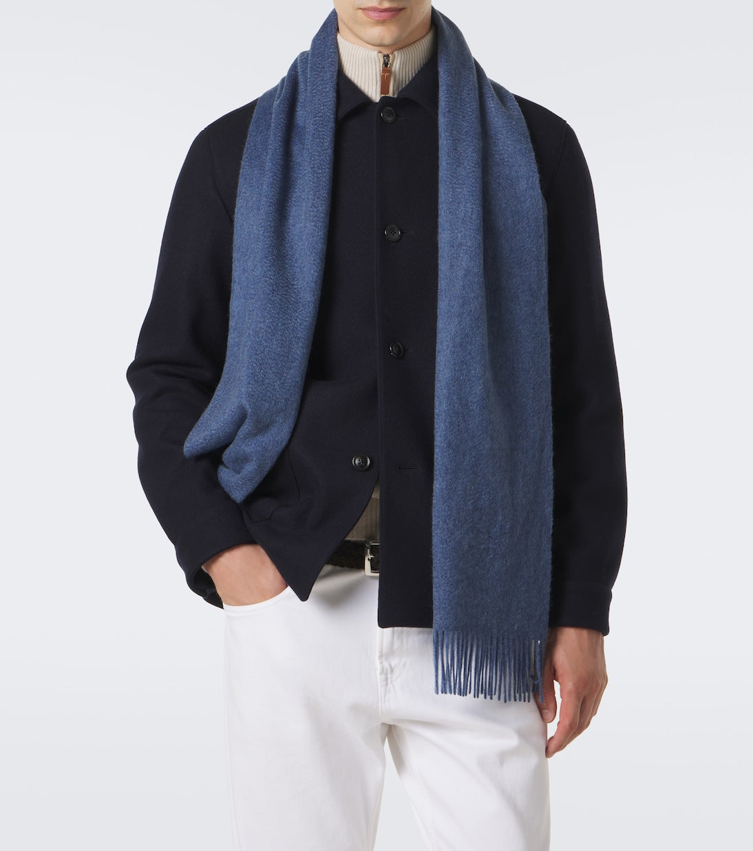 Zegna - Fringed cashmere scarf
