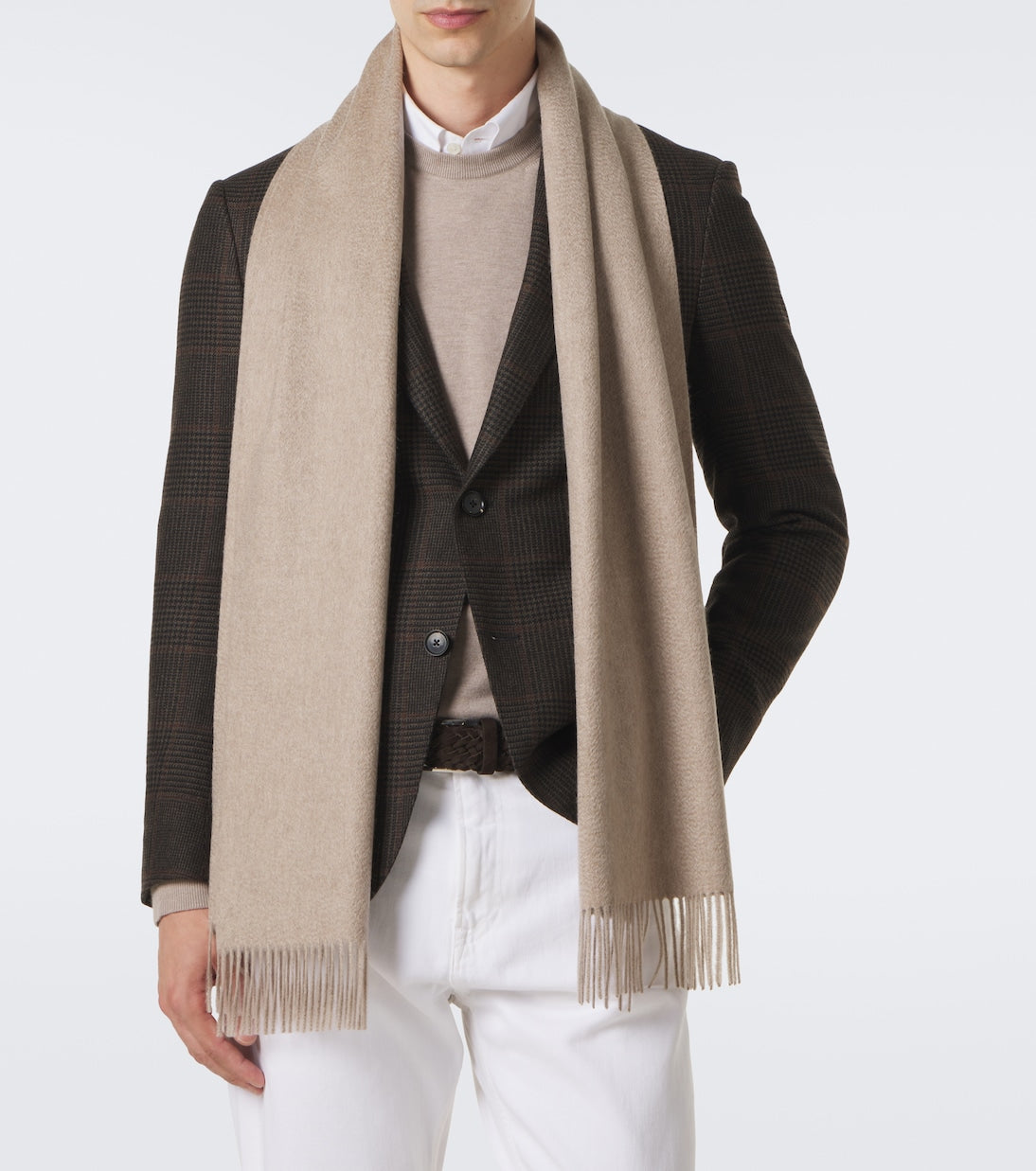 Zegna - Fringed cashmere scarf