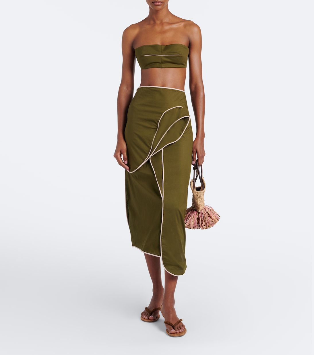 Adriana Degreas - Cotton-blend bandeau top
