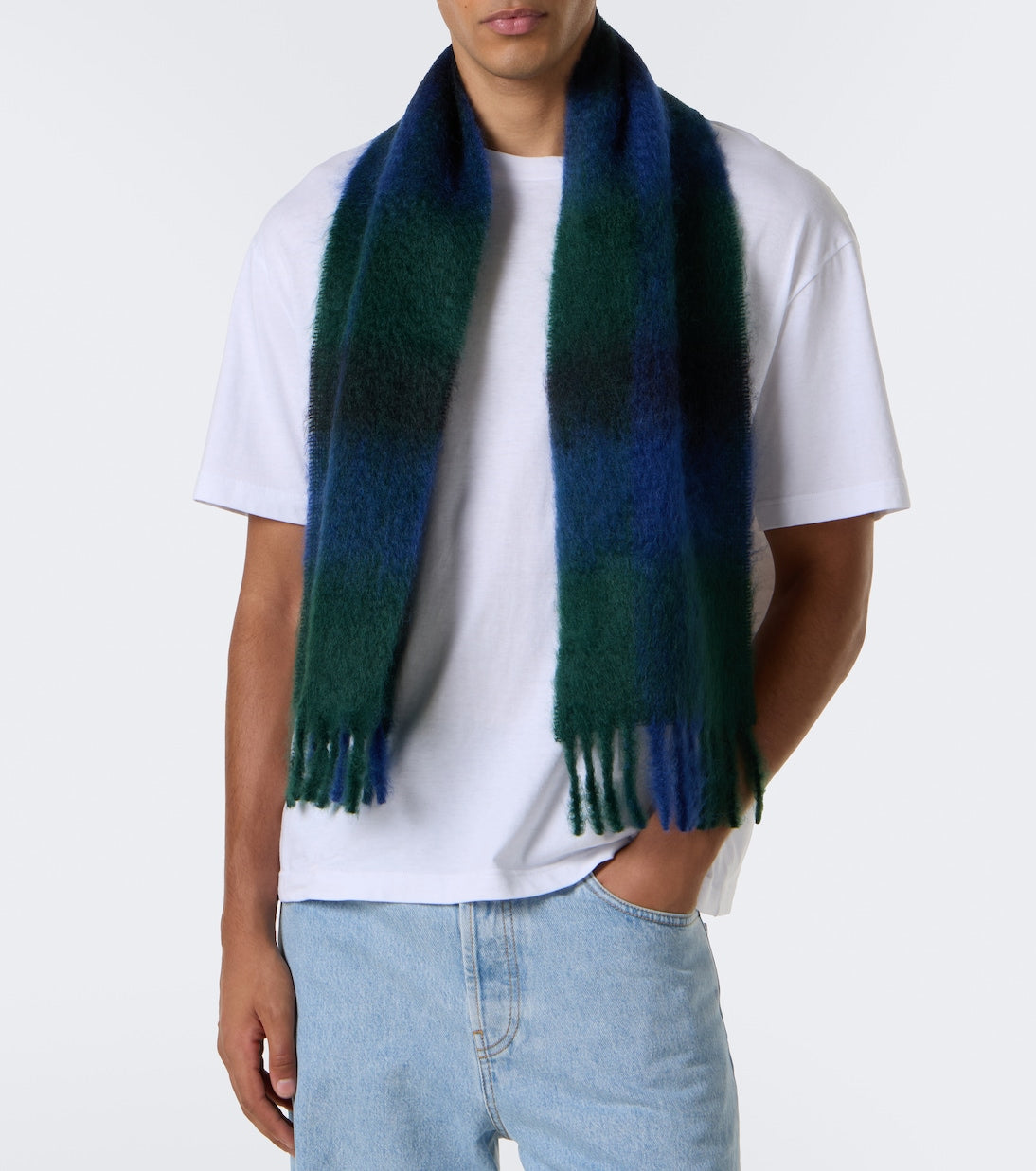 The Row - Creana checked mohair and wool scarf