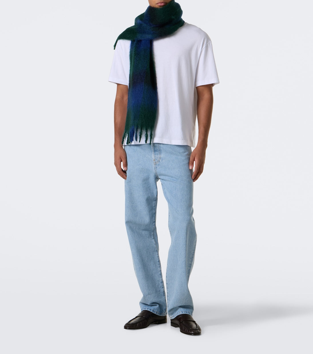 The Row - Creana checked mohair and wool scarf