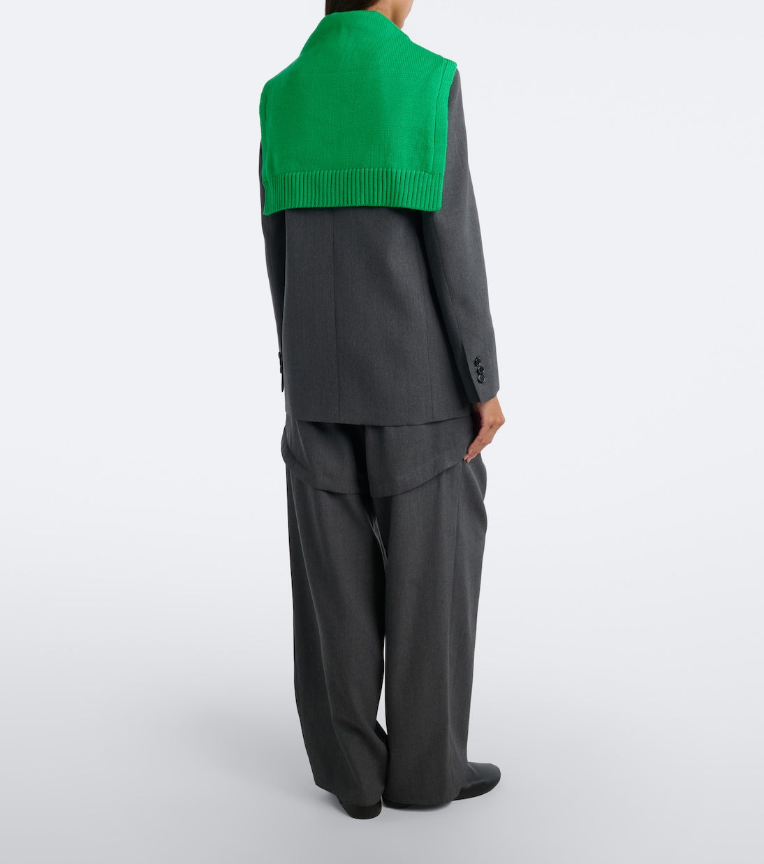 Loewe - Paneled wool wide-leg pants