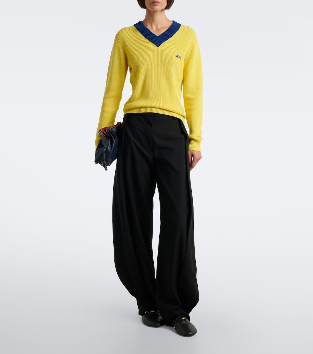 Loewe - Wool barrel-leg pants