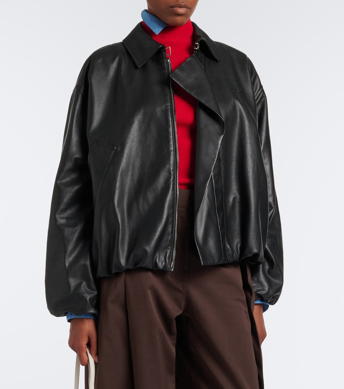 Loewe - Leather blouson jacket