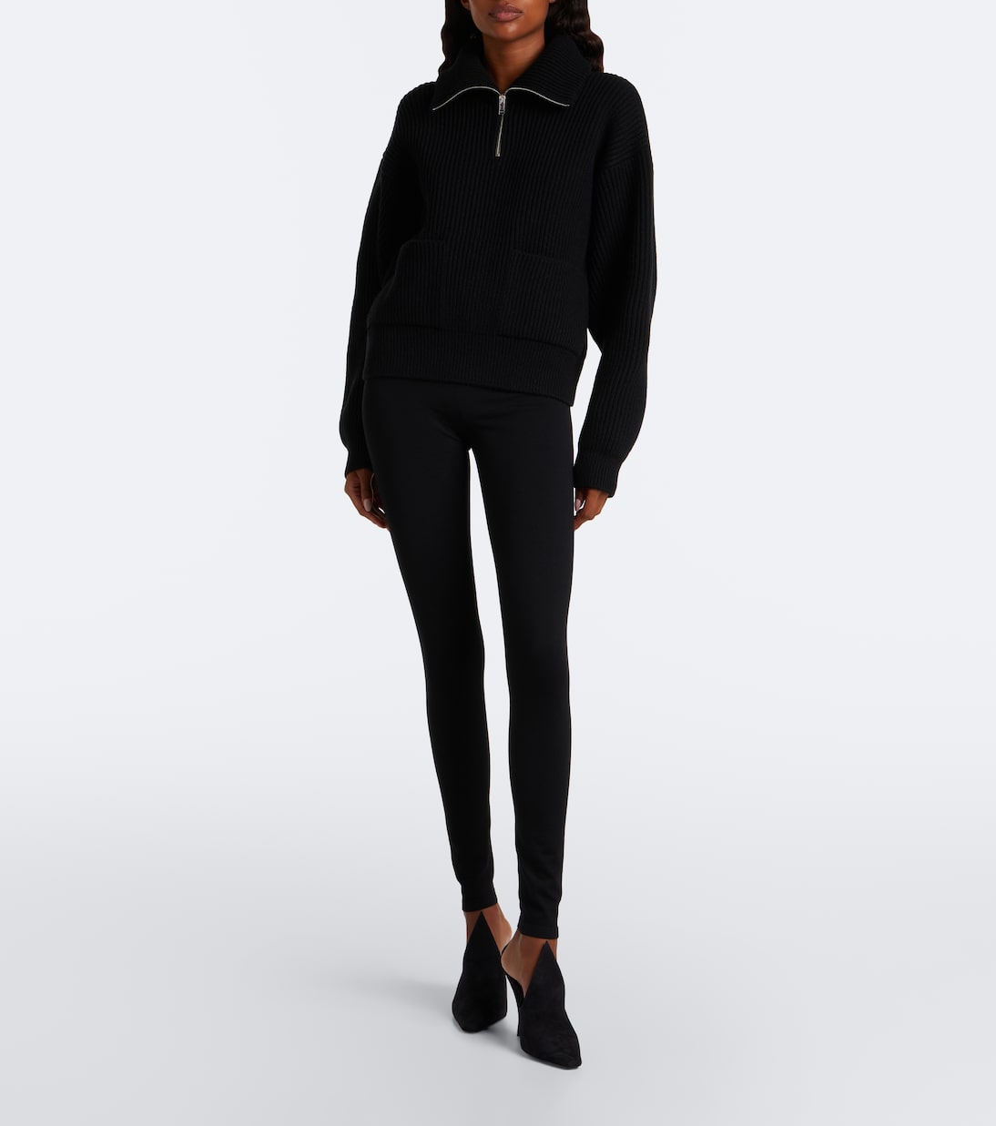 Alaïa - Wool-blend leggings