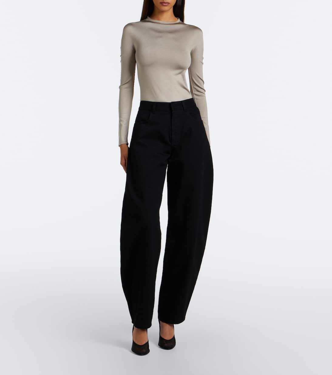 Alaïa - Silk-blend bodysuit