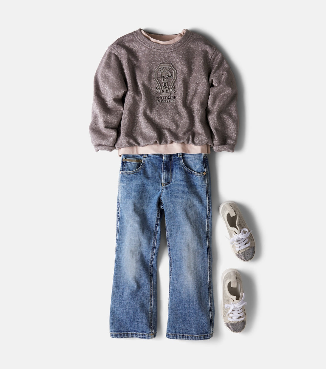 Brunello Cucinelli Kids - Monili flared jeans