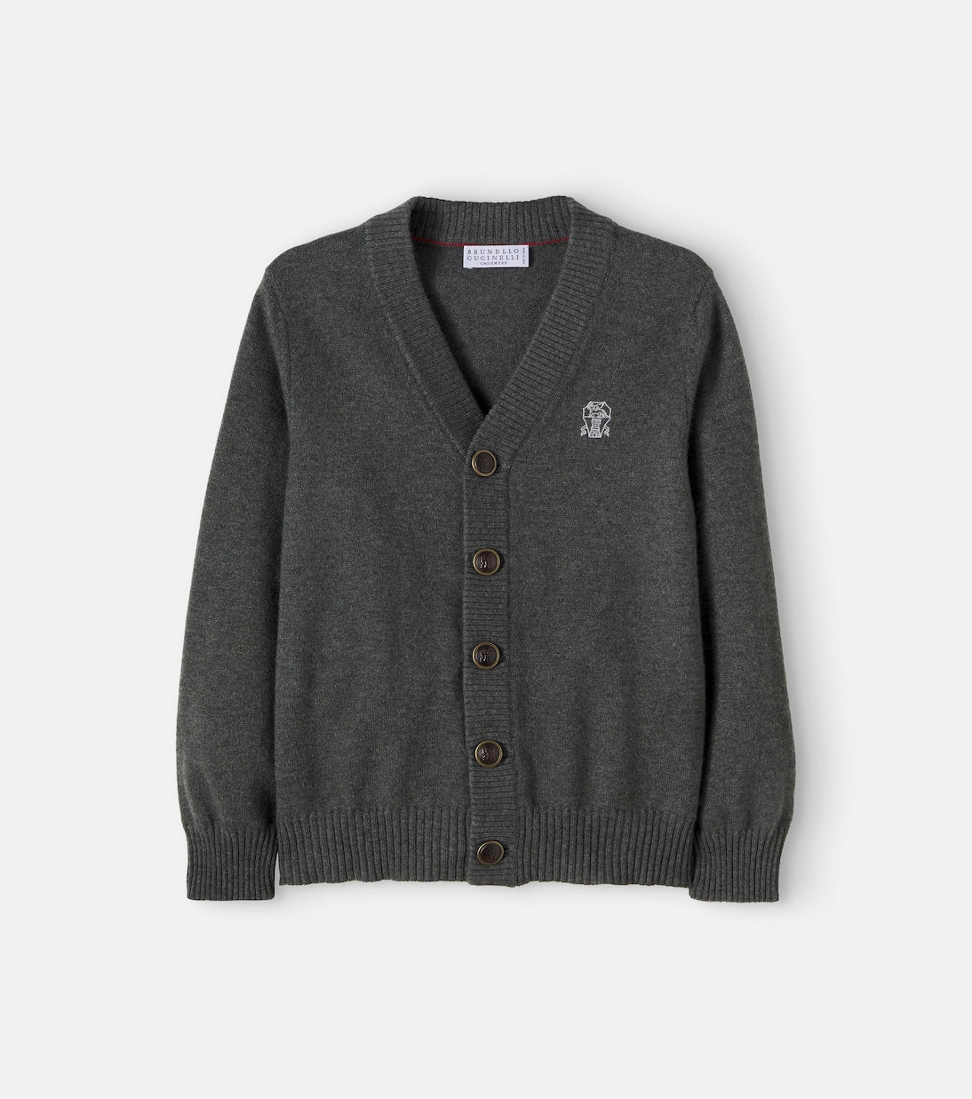 Brunello Cucinelli Kids - Logo cashmere cardigan