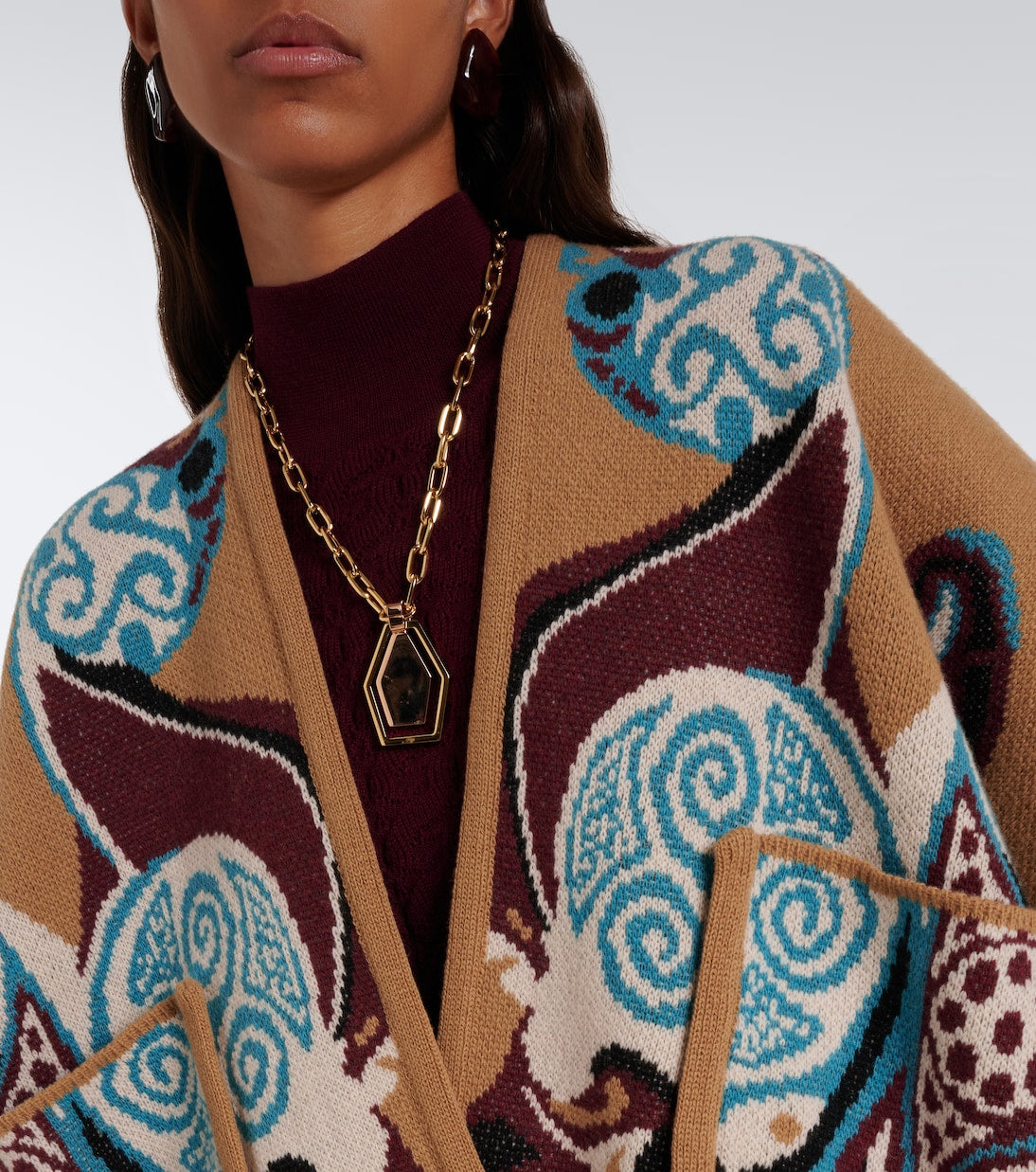 La DoubleJ - Alchemy jacquard wool cape