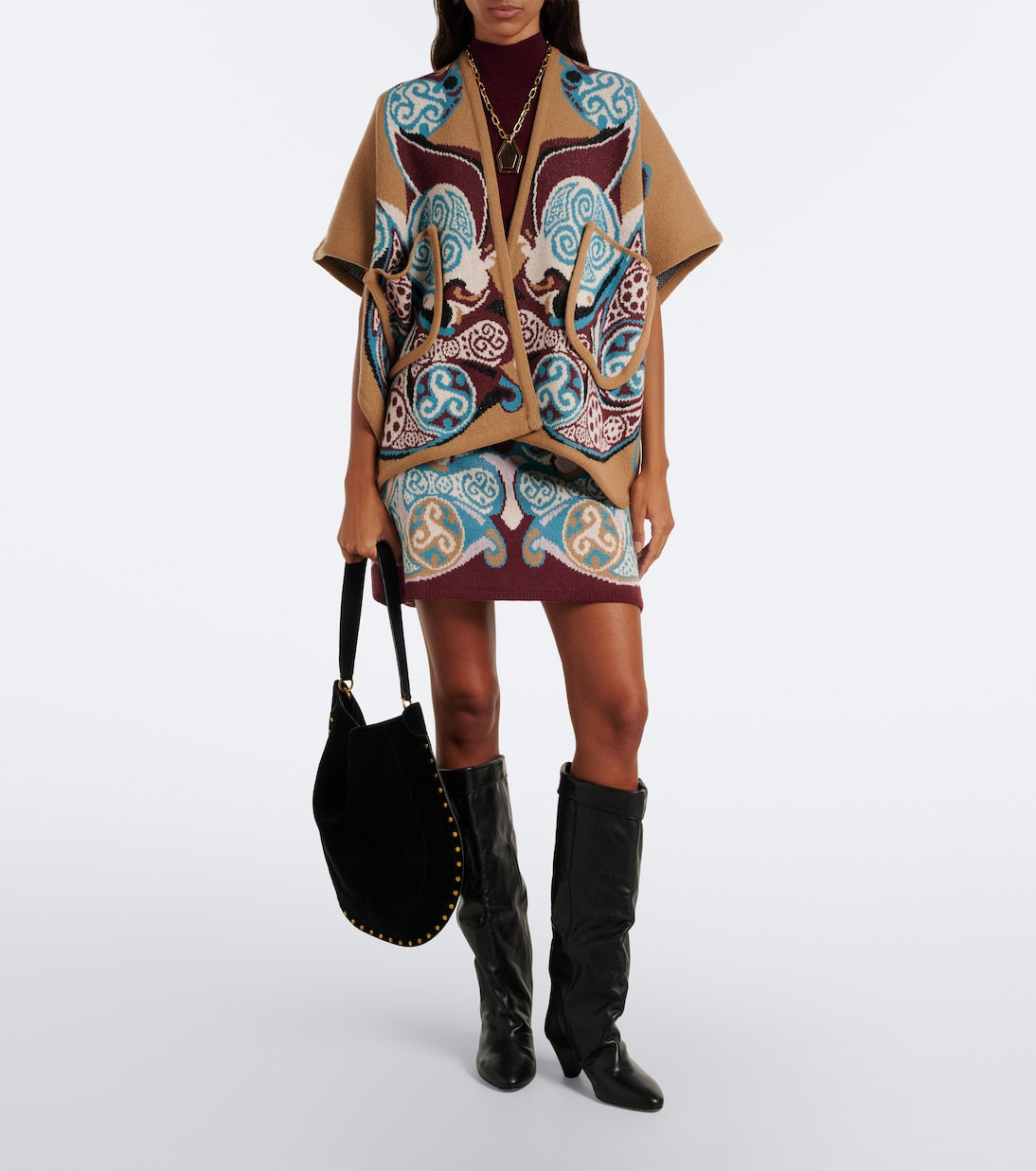 La DoubleJ - Alchemy jacquard wool cape