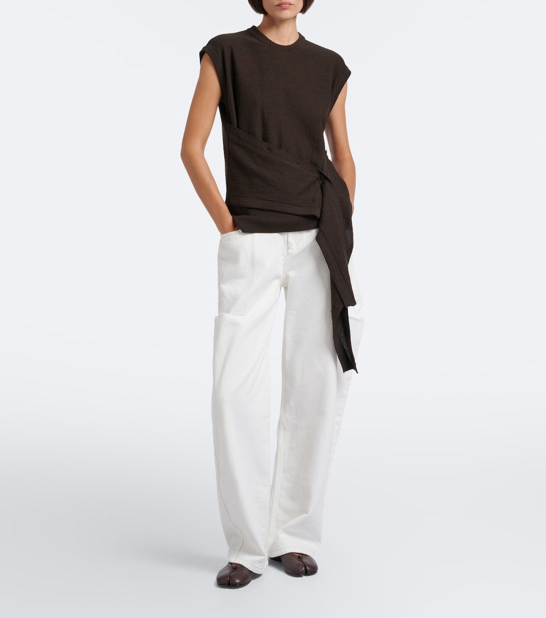 Maison Margiela - Tabi leather ballet flats