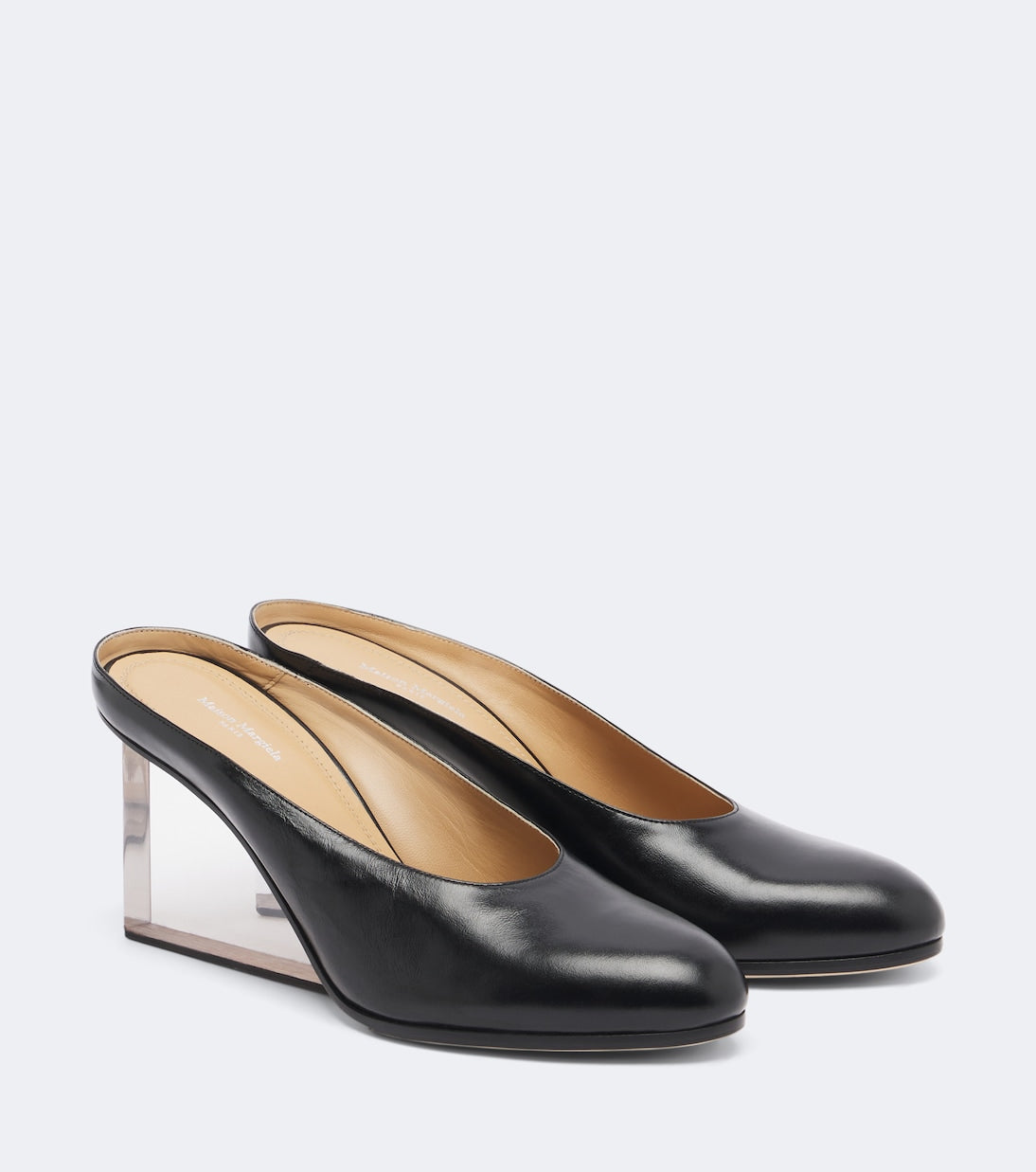 Maison Margiela - Leather wedge mules