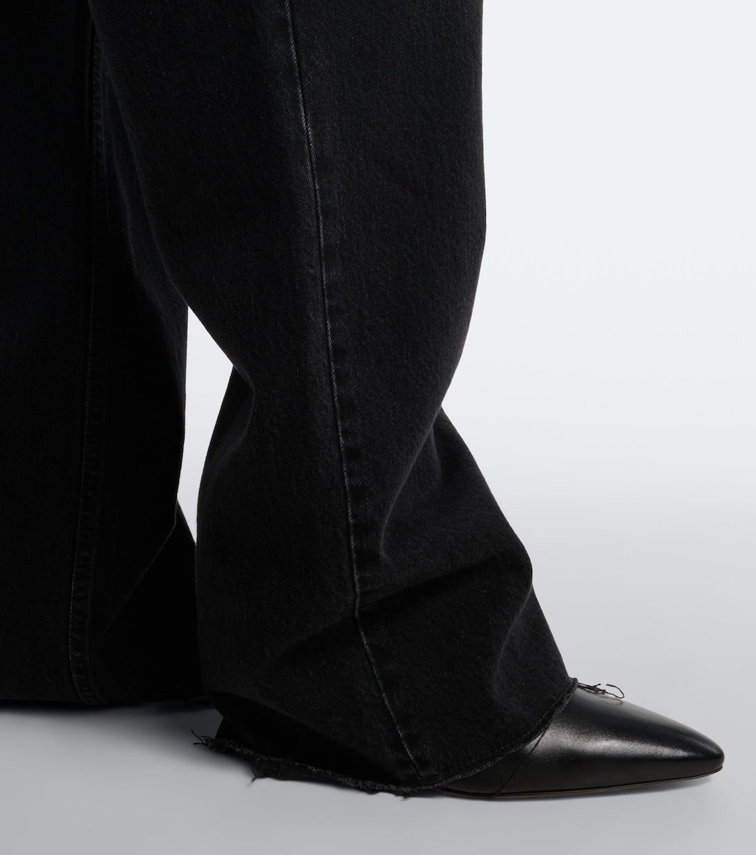 Maison Margiela - Heel-Less leather wedge mules