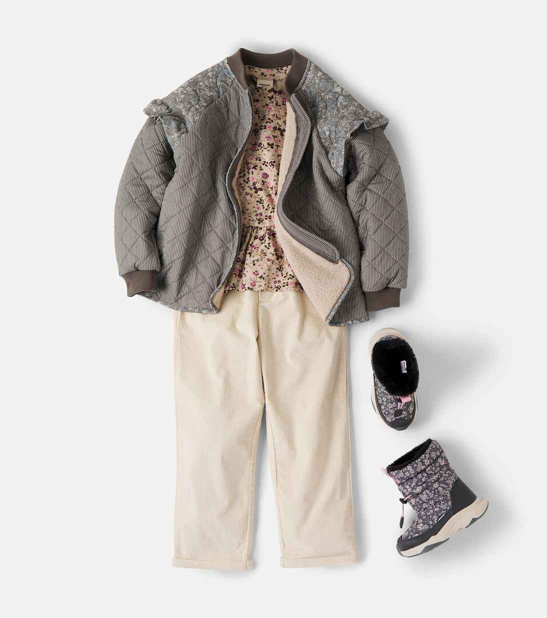 Wheat - Esme floral boots