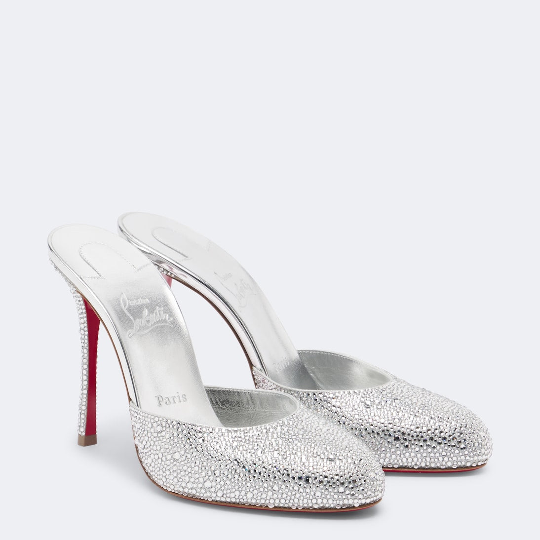 Christian Louboutin - Dolly embellished leather mules