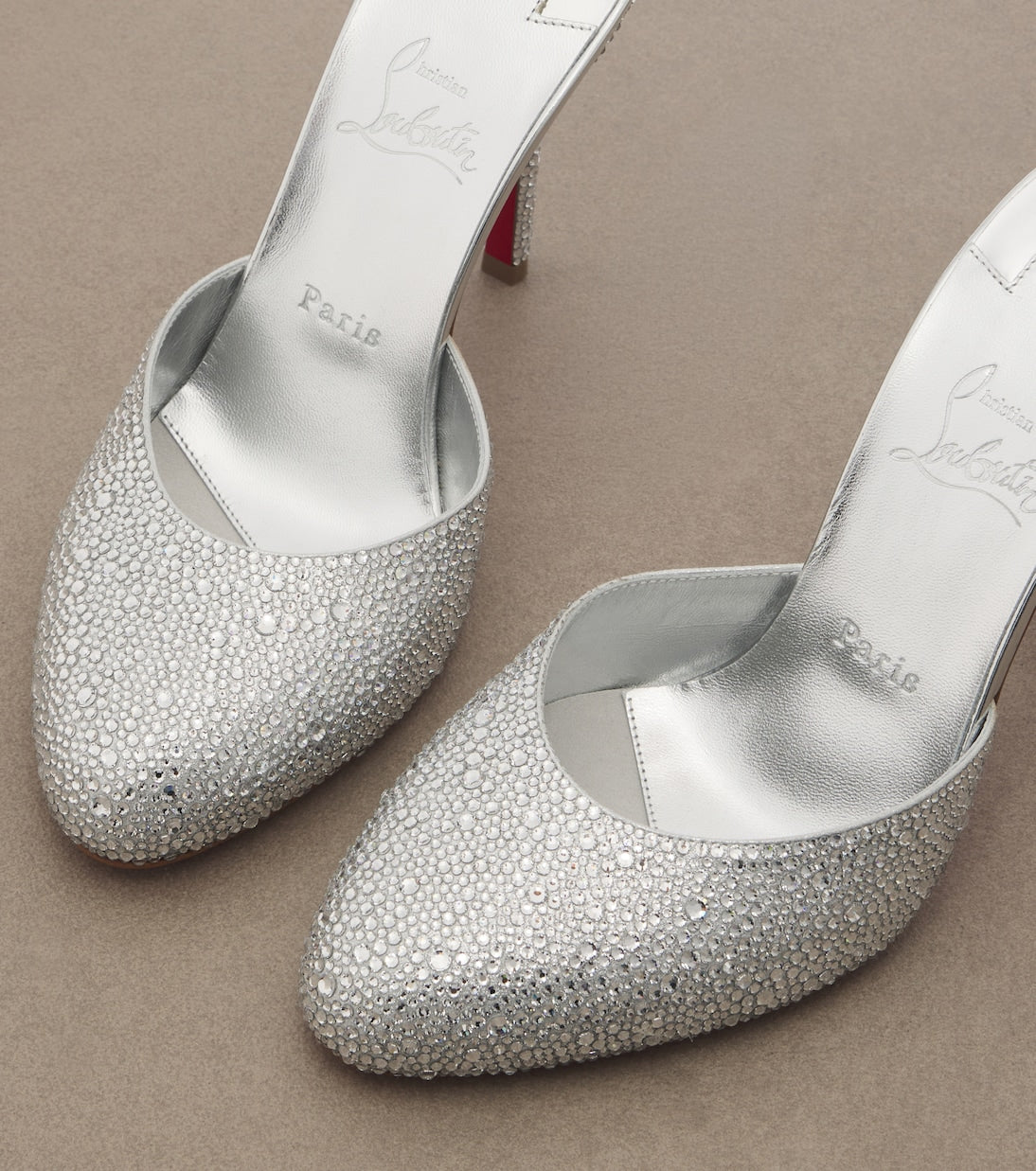 Christian Louboutin - Dolly embellished leather mules